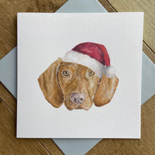 Load image into Gallery viewer, FESTIVE VIZSLA PUPPY CARD
