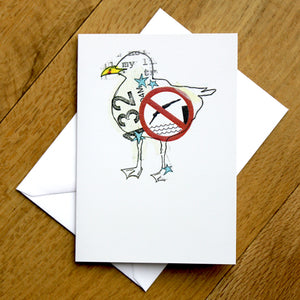 NO DIVING SEAGULL CARD
